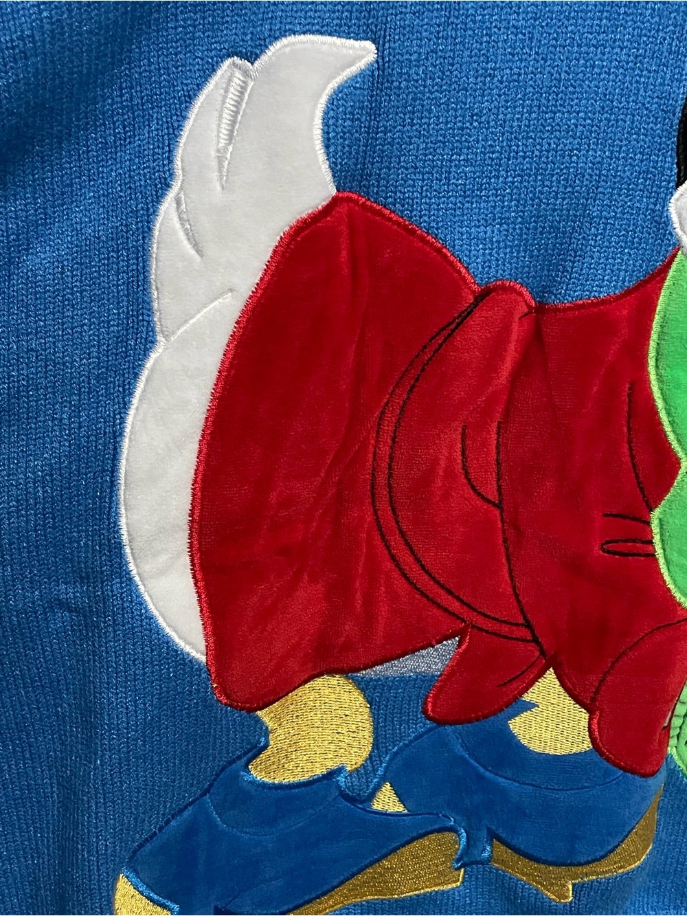 Disney Scrooge Monobrend Blue Turtleneck Sweater Oversized Women’s Medium - Picture 10 of 14